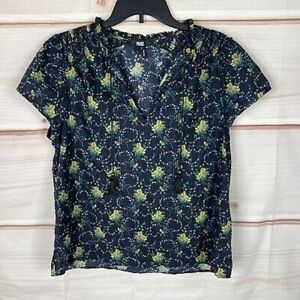 Paige Women's Blue Floral Top
